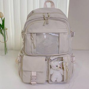 Release Buckle Decor Functional Backpack